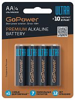 Батарейка GoPower ULTRA LR6 AA BL4 Alkaline 1.5V